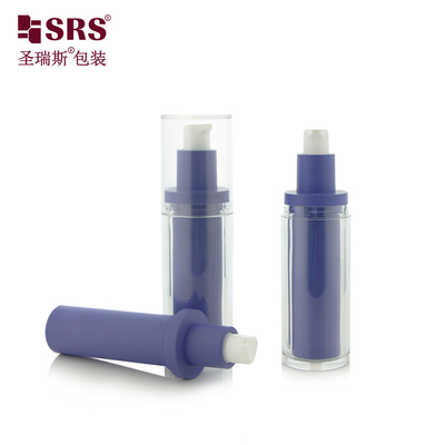 Bouteille de lotion de pompe sans air remplaçable à double paroi en PET pour injection personnalisée