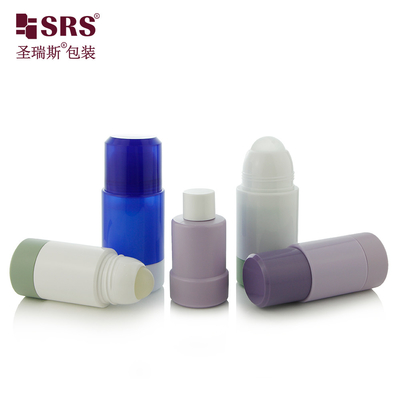 Remplaçable en plastique vide PP PCR Recyclé Gel de déodorant rond Remplaçable en rouleau sur bouteille d'applicateur