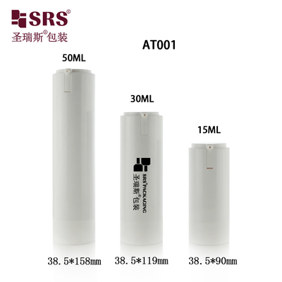 30 ml 50 ml sérum de lotion cosmétique vide personnalisé bouteille de pompe sans air remplaçable 15 ml