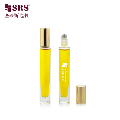 Bouteilles de bouteilles en verre à rouleaux transparents de forme ronde Bouteille à rouleaux de parfum 10 ml