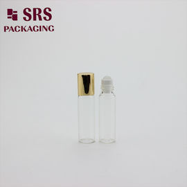bouteille de verre transparente de 5 ml avec boule de verre et capuchon en aluminium vide pour l' huile de parfum