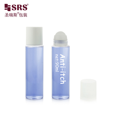 Bouteille en plastique de qualité alimentaire de 90 ml avec boule en plastique