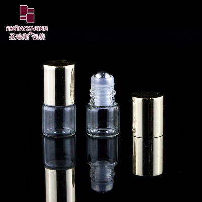 BLP-1ML Tube de verre à huile essentielle transparente en rouleau sur bouteille Durable et pratique pour les mélanges de bricolage