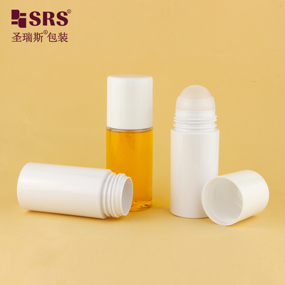 PET43 130ML 170ML Pet de grande capacité plastique personnaliser la couleur ronde PCR recyclé rouleau sur bouteille pour gel de déodorant