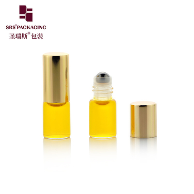 BLP-2MLml Tube en verre en rouleau sur bouteille pour échantillons personnalisés Bouteilles à billes en acier à rouleaux pour huile de parfum