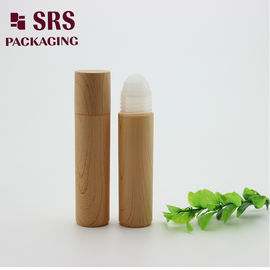 Bouteille en plastique RPP-30ml avec boule en plastique et bouchon en plastique imprimé en bois sur rouleau sur mesure sur la bouteille