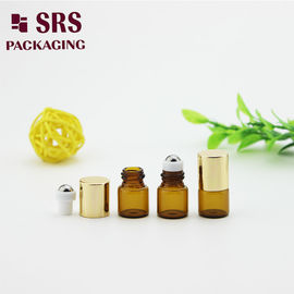 Bouteille à rouleaux en verre de 1 ml, taille de voyage, vide pour l' huile essentielle