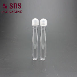 SRS8447-15ML rouleau PETG transparent en forme de rayon sur bille de métal vide pour le sérum oculaire