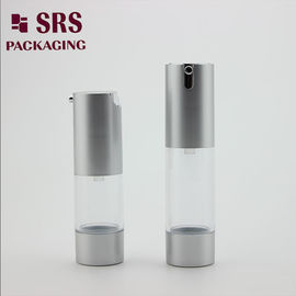 TA021 Bouteille de lotion en plastique argent mat de 15 ml 30 ml 50 ml en vente