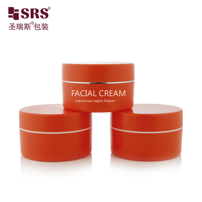 SRSJK 100g 150g Contenant en plastique vide en PP pour le pot de crème à double paroi Matte brillant dans le moule Couleur personnalisée disponible