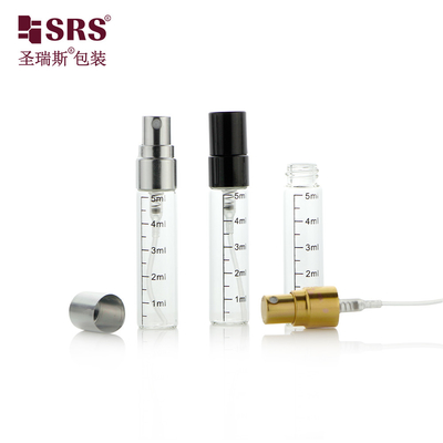 BLPA-5ML Bouteille en verre tube transparent avec pompe à pulvérisation de brume fine pour emballage de parfums
