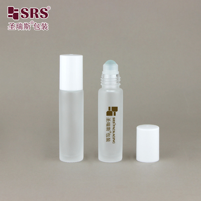 BLPM-10ML bouteille de bouteille en verre à rouleaux finition mate claire glacée pour les parfums huile essentielle pour les ongles emballage d'huile sans fuite en gros