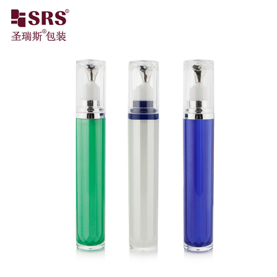 LR001-15ML Bouteille extérieure peinte en couleur personnalisée en acrylique avec applicateur métallique pour les crèmes pour les yeux