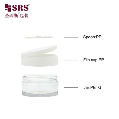 PETG003 Injection blanche vide Couleur personnalisée 100g 120g 150g 200g 250g Flip Cap Bocal en plastique avec échantillons gratuits en stock