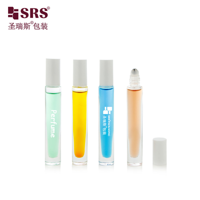 Bouteille à bille en verre à paroi épaisse bouteille à bille en verre à rouleaux de 10 ml rouleau de parfums vides sur l' applicateur d' emballage