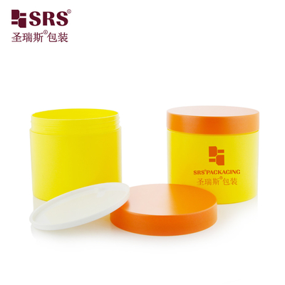 SRS 400g Masque facial mono-murale de grande taille éclatant en PP Crème en pot décoration Peinture PCR Contenant d'emballage