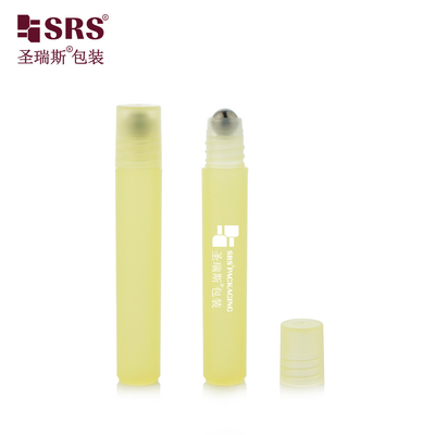 RPP 8 ml pour injection vide personnalisé Jaune Matte Finition du sérum pour les yeux en rouleau sur bouteille Pas de fuite