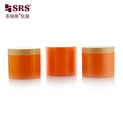 SRSQ 400g Peinture de couleur personnalisée en plastique PP Crème Body Scrub Jar PCR Matériau recyclé Mat Logo d'impression fini disponible
