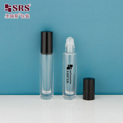 GB1-5ML Mini Cute haut de gamme fond épais transparent clair rouleau sur bouteille pour l' huile essentielle de parfum Applicateur rond