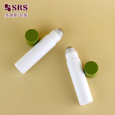 Bouteille à bille en plastique à rouleaux d'huile essentielle de 15 mm avec bouchon en or 304 boule en acier inoxydable pour une application lisse et précise