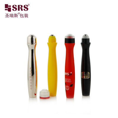 SRS8447-15ML Injection et soufflage personnaliser la couleur la forme de la taille brillante PETG plastique rouleau sur bouteille