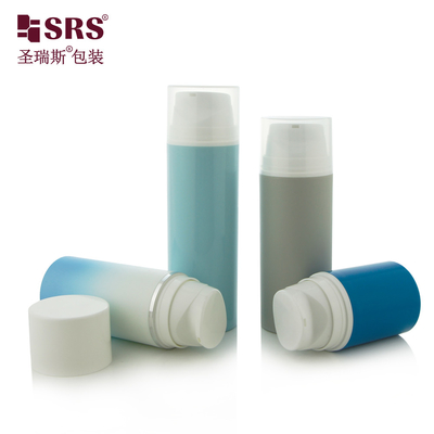 PA601 30ml,50ml,80ml,100ml,120ml,150ml,200ml Vidange vide sous vide à un seul mur Injection de couleur Fondation Lotion pompe sans air Bouteille en plastique PP PCR