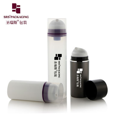 PA602 30ml 50ml 80ml 100ml 120ml 150ml 200ml PP Naturel Clair Surface brillante Matte Finition Disponible Bouteille de lotion sans air Aucune fuite