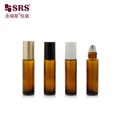 Flacon Roller en Verre BLPM, construction en verre transparent, bille roller lisse, idéal pour l'emballage d'huiles essentielles