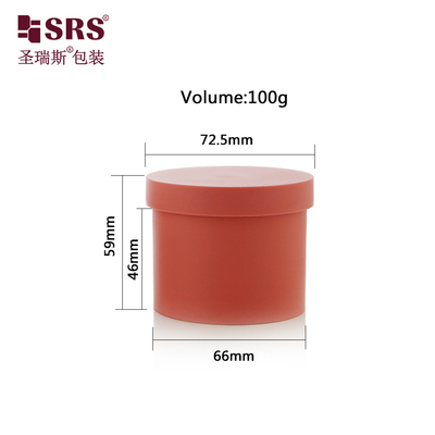 SRSG2 100g Mat vide Finition PP PCR Crème en plastique recyclée Jar pour le gommage du corps Couleur personnalisée Avec logo imprimé