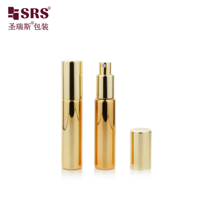 BLPA 10ML or métallisé verre rond vide bouteille de pompe à pulvérisation de parfum personnalisation brume fine