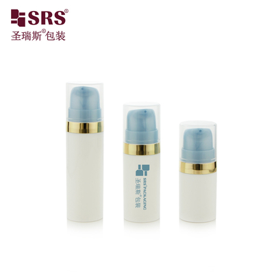 Crème pour les yeux PP Bouteille à vide de poche avec pompe Description Ronde emballage cosmétique vide paroi unique