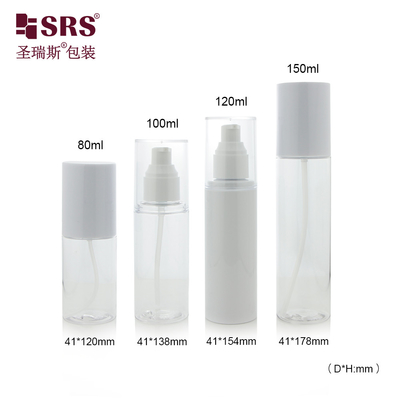 24/410 PET PCR Certificat PET plastique vide personnalisation couleur bouteille de lotion blanche pour fondation sérum de gel du visage