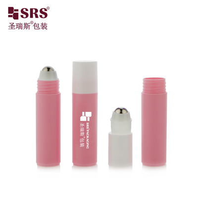 RPPF 20 ml 2/3 oz plastique vide cosmétique soin de la peau rond PP PCR écologique bouteille en acier à rouleaux