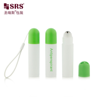 RPPF 20ml sérigraphie en soie en plastique portatif de taille de voyage antiperspirant gel déodorant bouteille à rouleaux plats avec capuchon dôme