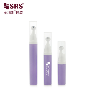 A0035 7.5ml 10ml 15ml Peinture pourpre froide couleur personnalisée joli plastique PP PCR Matériau recyclé sans rouleau sur bouteille de sérum