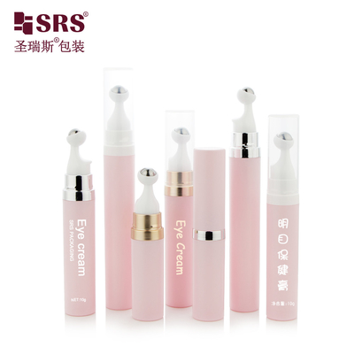 A0035 Design de style sans air Personnalisation Peinture métallisée Couleur rose Press Roll On Bottle Pour le gel pour les yeux
