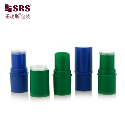 D051 6g Matériau ABS en plastique glacé en forme ronde Contenant de bâton en tube à bout de bouteille de baume à lèvres