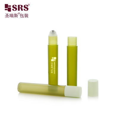 RPP-15ML Contenant d'emballage pour bouteille en plastique finie à rouleaux semi-transparent de couleur verte mate