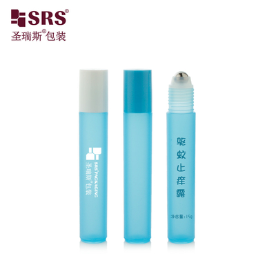 RPP-15ML Applicateur de rouleaux en plastique glacé bleu pour bébé semi-transparent