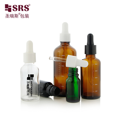 D001 Premium 18/415 Bouteilles en verre avec gouttières brillantes Idéales pour les huiles essentielles de 5 ml à 100 ml