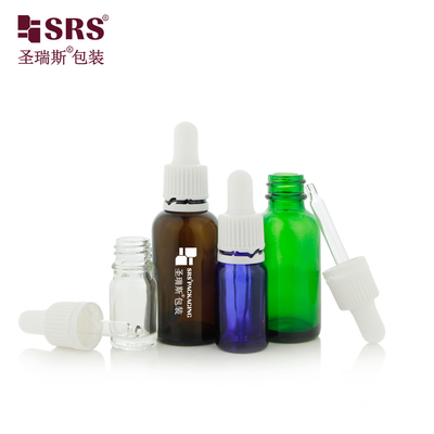D004 Conception unique TE Couvercle de gouttelette en plastique inaltérable 5ML 10ML 15ML 20ML 30ML 50ML Bouteille en verre de 100ML