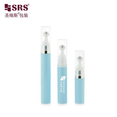 A0035 Bouteilles à rouleaux de crème pour les yeux à vide en PP de 7,5 ml, 10 ml et 15 ml, avec capuchon pressé à verrouillage rapide sécurisé