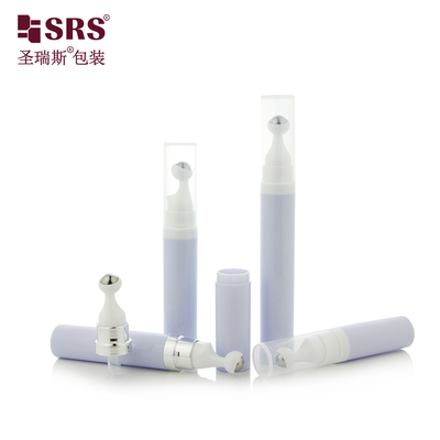A0035 7.5 ml 10 ml 15 ml Bouteilles à rouleaux en PP sans air adaptées aux voyages pour les crèmes pour les yeux