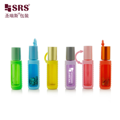 BLPM-10ML Luxe Bouteille en verre transparent vide sur emballage d' huile essentielle avec couvercle en silicone