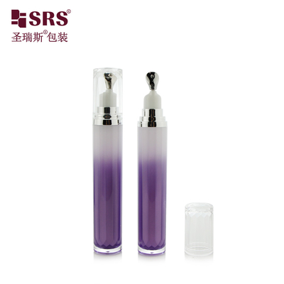 LR001-15ML Applicateur de tête métallique en argent or zinc Luxe sans fuite Crème pour soins de la peau, crème pour les yeux, lotion, gel, bouteille acrylique