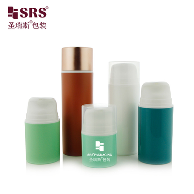 PA609 Type de pompe à gaz de type PP PCR Matériau recyclé bouteille de lotion sans air Emballage personnalisé pour le nettoyant sérique de soins de la peau