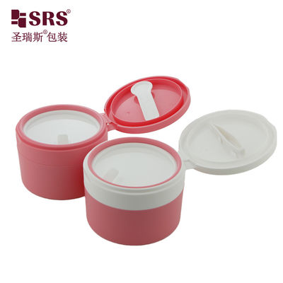 SRS1 120g 150g Pot en plastique de luxe à double paroi en gros avec cuillère et aimant, contenant d'emballage, personnalisation