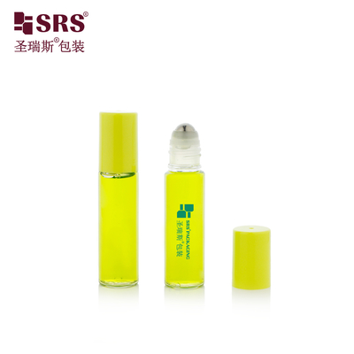 PET-10ML en plastique PET Surface transparente et brillante en rouleau sur bouteille Applicateur Contenant d'emballage avec massage à billes d'acier