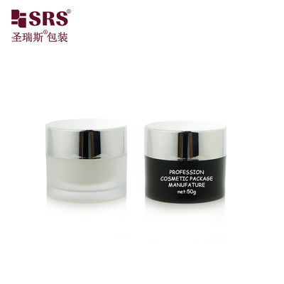 J0210B 30g 50g Peinture Couleur Personnalisée Plastique AS Pot à Double Paroi Emballage pour Crème Gel Visage