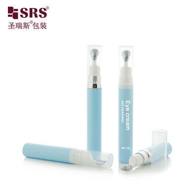 A0035 Flacon pompe airless élégant de couleur personnalisée (7,5 ml/10 ml/15 ml) avec actionneur à pression en alliage de zinc